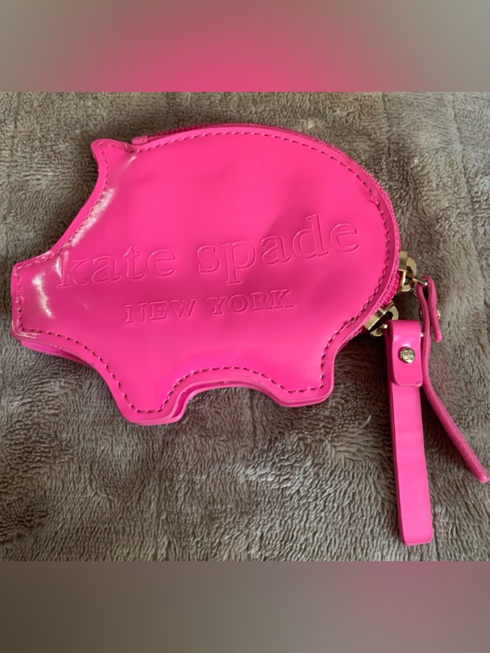 Rare Kate Spade New York Pig Patent Leather Coin Purse